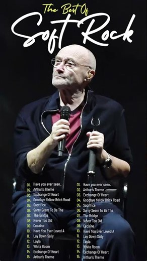 Phil Collins, Rod Stewart, Eric Clapton, Elton John, Bee Gees | Soft Rock Ballads 70s 80s 90s