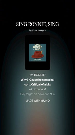 Sing Ronnie sing | James E Wilson