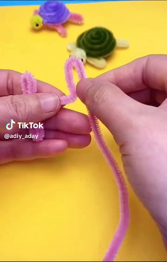 Tutorial 33——so cute turtle～🐢#pipecleanerart #pipecleaners #DIY #familytime