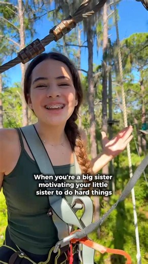 Only big sister would understand!!!😂 #jesuslovesyou #treeumph #sister #adventurepark