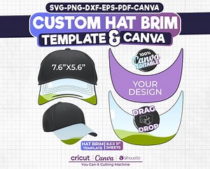 Hat Brim Template: Custom Baseball Cap Design (digital Download) - Etsy