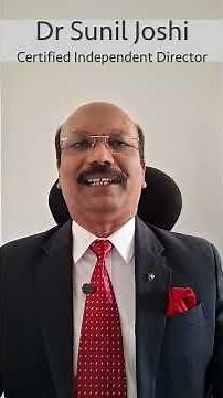 Dr Sunil Joshi | Certified Independent Director | Introduction
