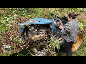 Restoration and maintenance of abandoned ISEKI AT5470 Tractor engine in the forest