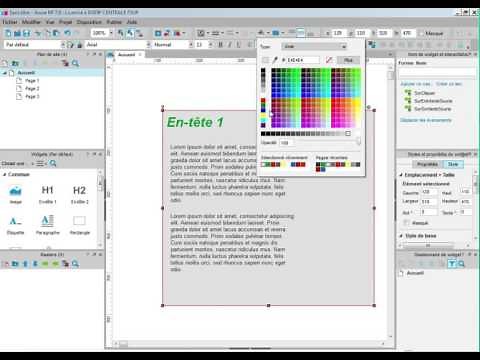 Formation Axure en français 02 - Les fonctionnalités de base