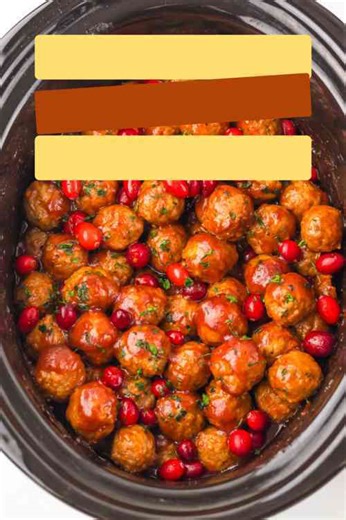 Slow cooker cranberry meatballs