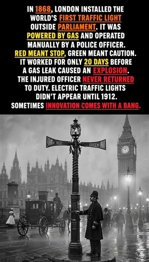The First Traffic Light That Exploded #historyfacts #shorts #london