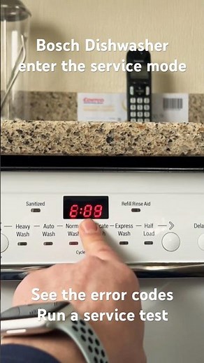 Bosch dishwasher service mode and error codes P0 test cycle