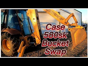 How To Swap Buckets | Case 580sk Backhoe