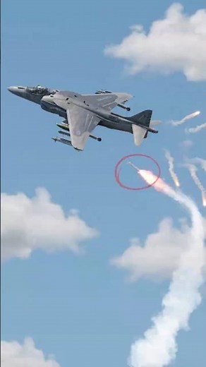 AV-8B Harrier II Dodges the Most Powerful Missile Strike in Action