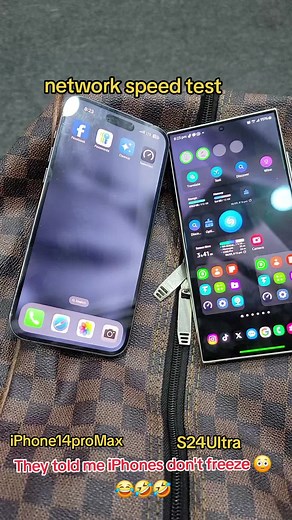 Samsung S24 Ultra vs iPhone 14 Pro Max Network Speed Test Comparison