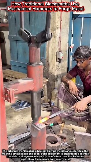 How Traditional Blacksmiths Use Mechanical Hammers to Forge Metal