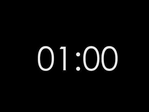1 Minute Timer ⏱ Clean Countdown Timer (No Music)