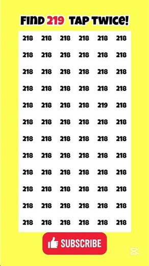 Only 1% Can Spot 219! 🤯 Eye Test Brain Teaser #Shorts