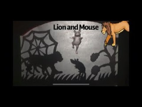 The lion and the mouse story with moral - The shadow puppet show for kids