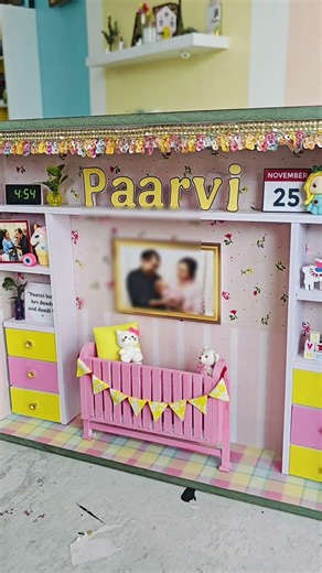 A beautiful baby Nursery miniature frame. A perfect keepsake to preserve special moment of new born!