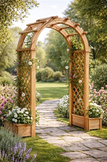Garden Arch Plans PDF | DIY Wooden Garden Arbor - Etsy