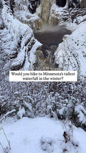 Enjoy MN’s tallest waterfall this winter ❄️ {Share with someone to start planning a unique Minnesota adventure.} A few things you need to know: - In the winter there is no camping, but you are allowed to stop for four hours at the rest area. - facilities are open including restrooms and park’s information desk, gift shop and interpretive display hall are open daily from 10 AM to 4 PM. - All park trails are open but visitors should expect snow and icy conditions. Snow is cleared from the paved po