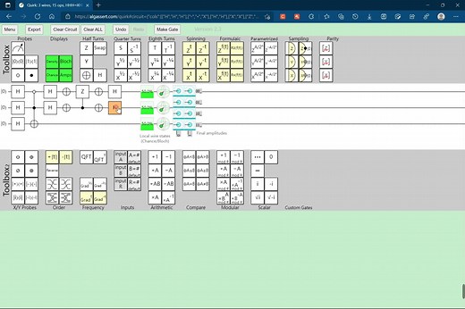 三位量子搜索Grover算法的量子电路的搭建
