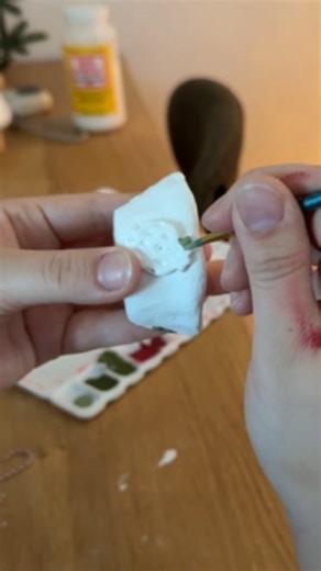 Easy strawberry pinch pot with air dry clay step by step