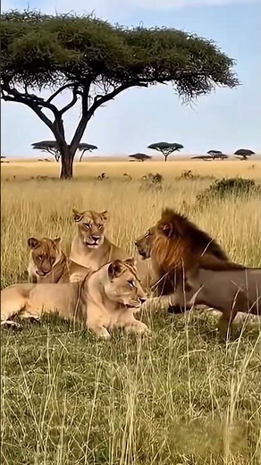 Lions Resting in the Jungle | Group Movement & Wildlife Observation | Nature Documentary