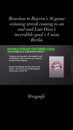 Kane & Kompany on Bayern’s 16 game winning streak coming to and THAT goal from Luis Diaz ⚽️ Full reaction on @espnfc on plus & our YouTube channel @bundesliga x ESPN | Kay Murray