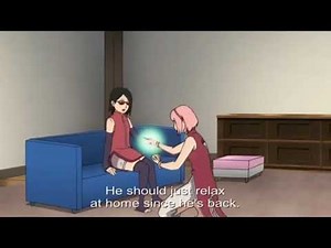 Boruto Episode 60 Sasuke comes home to Sakura in the middle of the night while Sarada is sleeping