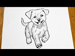 How to draw a dog easy step by step || Dog drawing