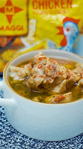 A classic Nigerian Chicken Peppersoup using the new Maggi Chicken 2 in 1 cubes 😍The new cubes are packed with even more flavor, aroma is much stronger and the taste is close to perfection 😁And now you get two of them in one wrapper for double the flavor 😉 Have you tried the new Maggi Chicken cubes yet? Do you like them? #maggichicken #chickenpeppersoup #thekitchenmuse | The Kitchen Muse
