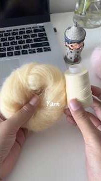 Knitted a scrunchie for myself 💛 #knitting #yarn #handmade #scrunchies