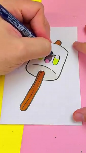 🍡 How to Draw a Kawaii Marshmallow ✨ Step by Step