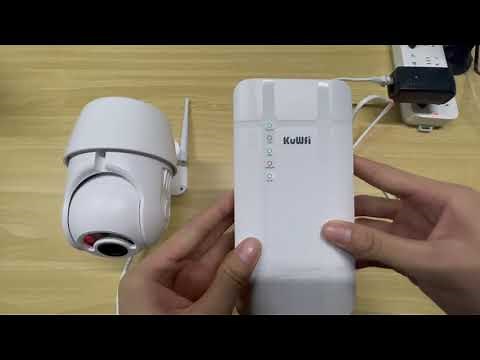 how to use KuWFi outdoor 4G lte router with POE adapter work with ip camera