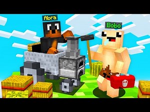 I SPENT 12 HOURS WITHOUT A BREAK with ABRA and WE DID IT... on ONE BLOCK in Minecraft! 😱