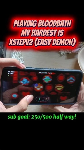 my hardest is an easy demon, playing bloodbath for fun🔥 (GD)