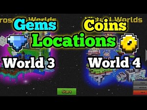 All Coins and Gems Locations in World 3 and 4 - Pixel Gun 3D