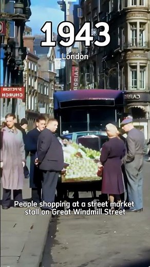 London Streets in 1943 | Rare Color Footage