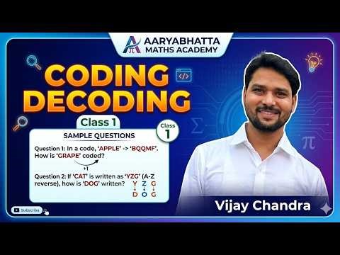 Class 1 Coding Decoding Reasoning Trick | Reasoning Trick | Maths Trick | Vijay sir maths