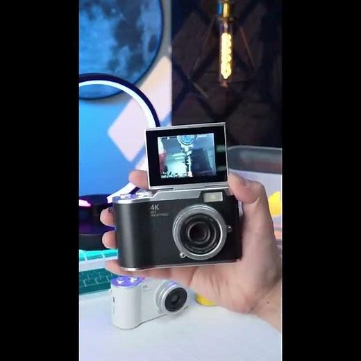 4K Ultra HD Mini Digital Video Camera 🎥 | Classic Portable 2.4” CCD Camera with LED Fill Light