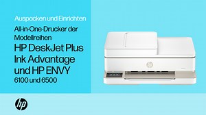 Auspacken und Einrichten | HP ENVY 6100/6500 und HP DeskJet Plus 6100/6500 Drucker