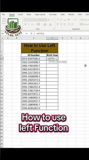 How to Use LEFT Function in Excel | Extract Text Easily
