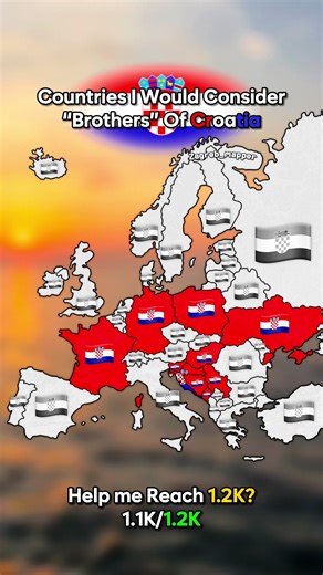Countries i would consider brothers of Croatia🇭🇷🇭🇷| good map| #croatia #mapping #map #croatian #mapper @🇨🇦 𝐏𝐚𝐜𝐢𝐟𝐢𝐜𝐆𝐞𝐨 🏔️ @⚜️ 𝐌𝐨𝐧𝐭𝐫é𝐚𝐥𝐆𝐞𝐨 🏞 @🗺 𝐍𝐍𝐆 🗺 @🄻upus🄻over124 (𝗟𝗨𝗖𝗞𝗬)