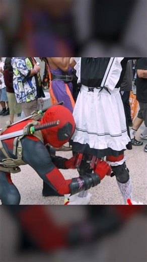 So that's where Deadpool hides his guns 👀 #deadpool #animeexpo #cosplay
