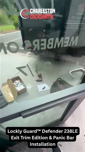 Charleston Locksmith Lockly Guard™ Defender 238LE Exit Trim & Panic Bar Installation (843) 380-5647