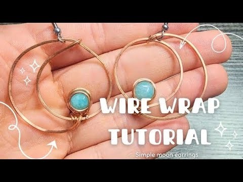 Beginner wire jewelry project: 15 minute moon phase earring tutorial