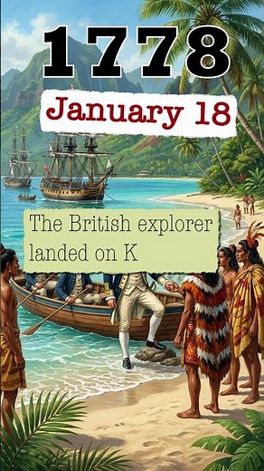 Today in History January 18, 1778 Captain James Cook becomes the first European to reach Hawaii