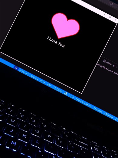 love effect ❤🥰 || Python Turtle #python #coding #programming #oualicode #heart #love #effect #graphicdesign #codingtiktok #code #tiktok #VSCode #CodingLife #fyp #foryoupage #learnpython #programming #coded #python3 #turtle