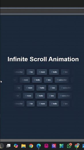 "Watch This! Infinite Scroll Animation in HTML & CSS!" || html || CSS || Coding ||