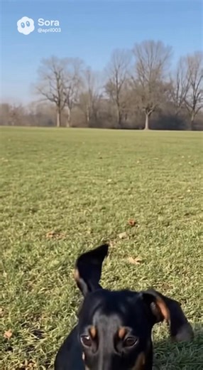 Eddie chasing tennis ball | April