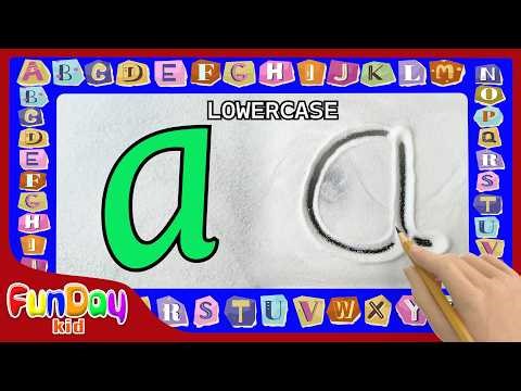 How to Write Lowercase Letters a to z | Learn Writing ABC for Preschool Toddlers & Kids | ‪@FunDayKid‬