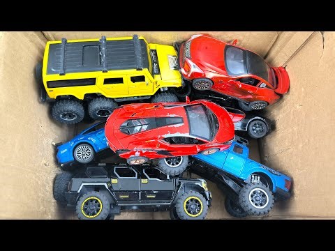 Box Full of Model Cars -Mazda Mx5, Koenigesgg Jesko, Lamborghini Scv12, Byd Yang Wang U8, Toyota Car