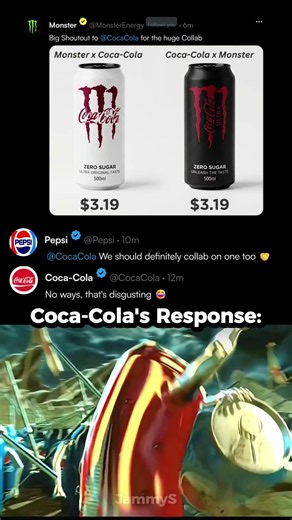 Coca-Cola's savage rejection of Pepsi 💀😂 #cocacola #pepsi #funny